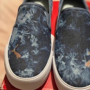 PUMA Kids' Slip-On Sneakers in Tie-Dye Blue